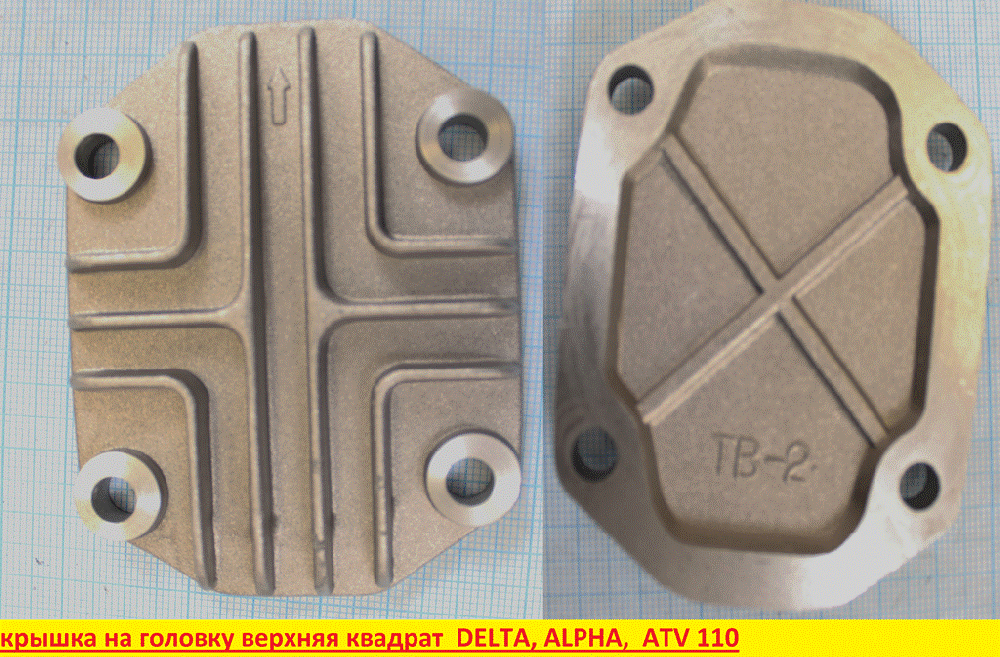 Крышка головки цилиндра верхняя квадрат 139FMB, 147FMH, 152FMI DELTA, ALPHA, ATV 110