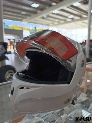 Шлем модуляр HETOSHI X-202 (светополоса,USB-кабель,встр.батарея) цв. Белый р. L