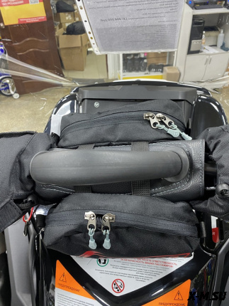 Сумка на руль для  снегохода двойнная ПРЕМИУМ