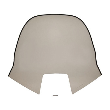 Стекло ветровое для снегохода Буран с вырезом под фару увеличенное (высота 53см, толщина 2мм, МПК)