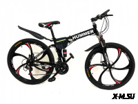 Велосипед складной на литых дисках стиль Хамер черный
