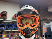 Шлем кроссовый HETOSHI OF836 EXOSS CROSS PRO MX289 цв.Серо-оранжево-черный Матовый р.XS